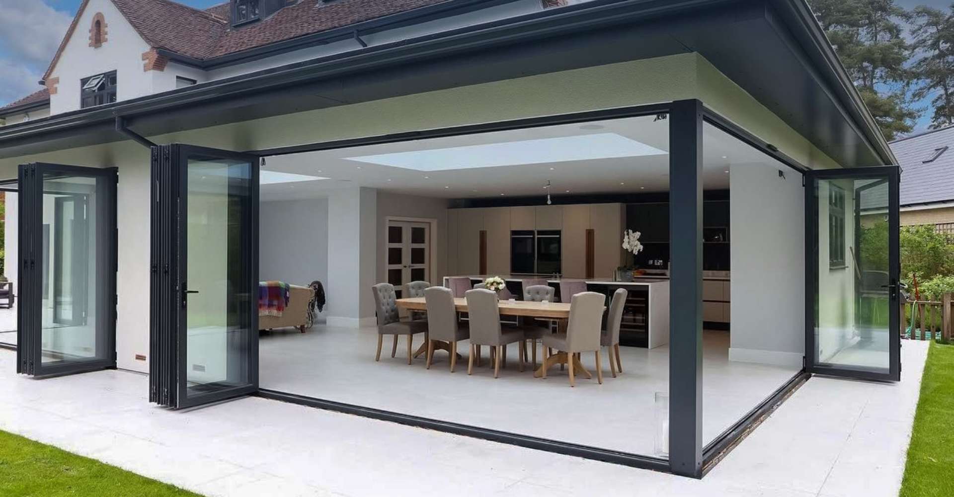 Double bi-fold doors